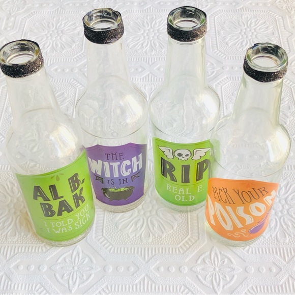 Halloween Decor Bottles 4 pc - Picture 10 of 13